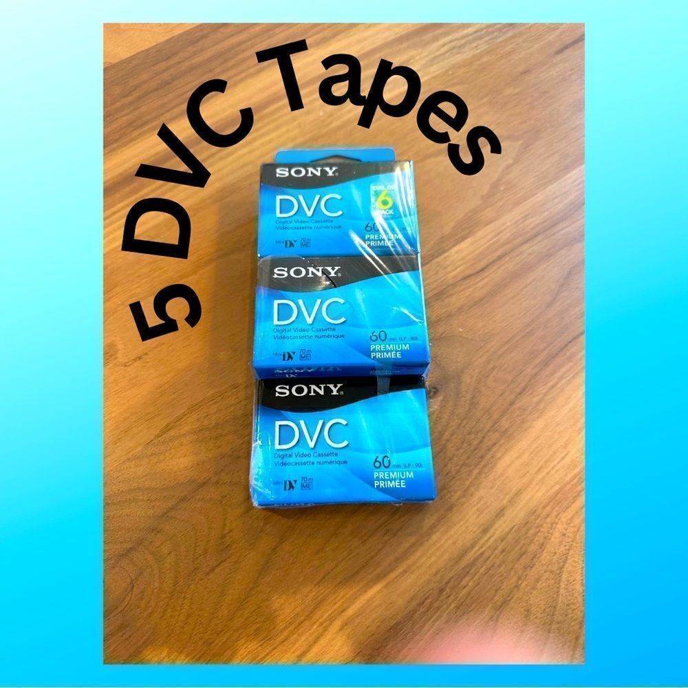 🚨NWOT 5 Sony DVC- Digital Video Casette Unopened Blank Tapes🚨
